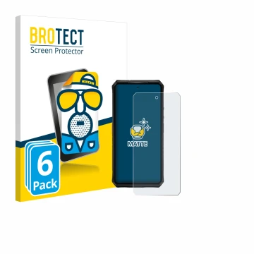 Parte frontal de un envase de producto con el logotipo de la marca BROTECT. Al lado se muestra el dispositivo Ulefone Armor 28