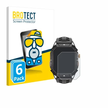 Parte frontal de un envase de producto con el logotipo de la marca BROTECT. Al lado se muestra el dispositivo Oukitel BT80 con