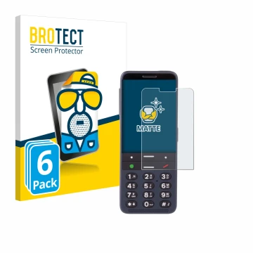 Parte frontal de un envase de producto con el logotipo de la marca BROTECT. Al lado se muestra el dispositivo BlindShell Class