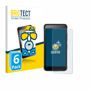 Parte frontal de un envase de producto con el logotipo de la marca BROTECT. Al lado se muestra el dispositivo SkyCaddie Pro 4X
