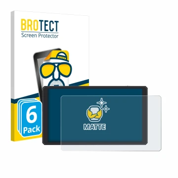 Parte frontal de un envase de producto con el logotipo de la marca BROTECT. Al lado se muestra el dispositivo Feelworld CUT6 6
