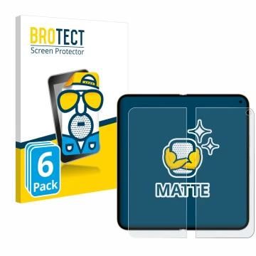 Parte frontal de un envase de producto con el logotipo de la marca BROTECT. Al lado se muestra el dispositivo Google Pixel 10 