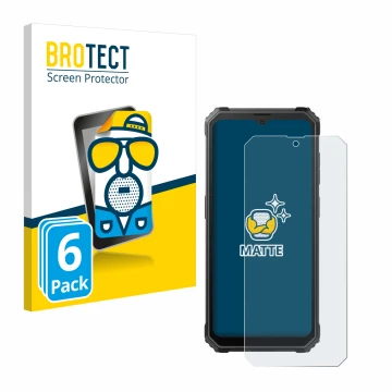 Parte frontal de un envase de producto con el logotipo de la marca BROTECT. Al lado se muestra el dispositivo Blackview BV4800