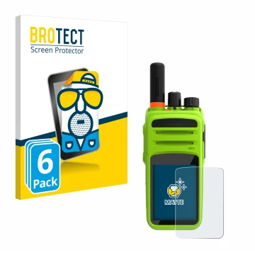 Parte frontal de un envase de producto con el logotipo de la marca BROTECT. Al lado se muestra el dispositivo Talkpod N58 Plus