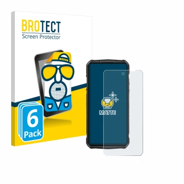 Parte frontal de un envase de producto con el logotipo de la marca BROTECT. Al lado se muestra el dispositivo Ulefone 29 pro c
