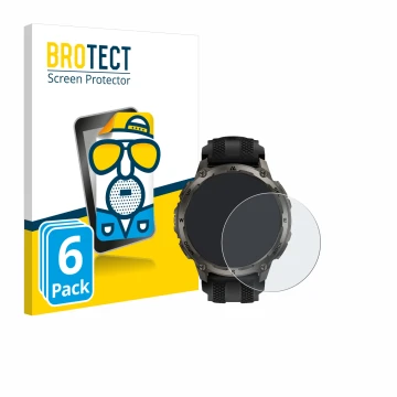 Parte frontal de un envase de producto con el logotipo de la marca BROTECT. Al lado se muestra el dispositivo Kospet Tank T4 c