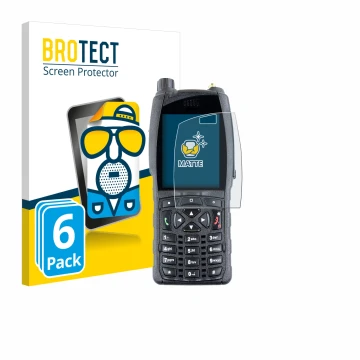 Parte frontal de un envase de producto con el logotipo de la marca BROTECT. Al lado se muestra el dispositivo Sepura SC2020 co