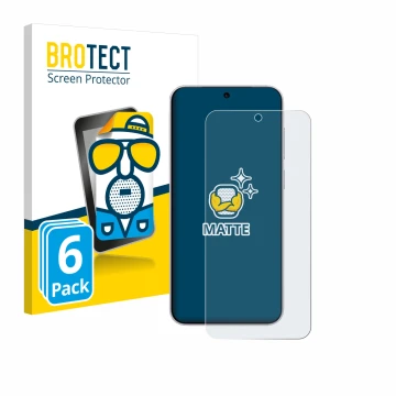 Parte frontal de un envase de producto con el logotipo de la marca BROTECT. Al lado se muestra el dispositivo Vivo X300 con su