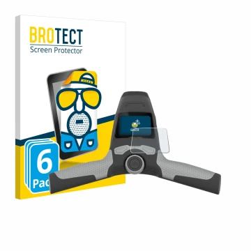 Parte frontal de un envase de producto con el logotipo de la marca BROTECT. Al lado se muestra el dispositivo PowaKaddy FW5s c