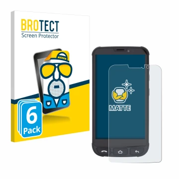 Parte frontal de un envase de producto con el logotipo de la marca BROTECT. Al lado se muestra el dispositivo Olympia Neo Mini