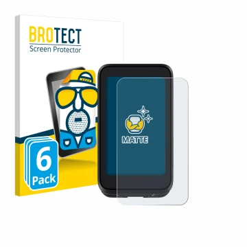 Parte frontal de un envase de producto con el logotipo de la marca BROTECT. Al lado se muestra el dispositivo igpsport BiNavi 