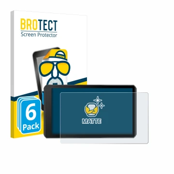 Parte frontal de un envase de producto con el logotipo de la marca BROTECT. Al lado se muestra el dispositivo Garmin zumo XT3 