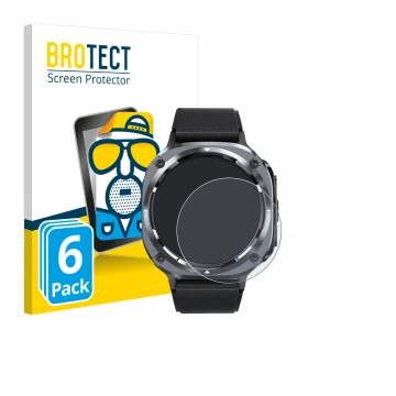 Parte frontal de un envase de producto con el logotipo de la marca BROTECT. Al lado se muestra el dispositivo TIMU S90+ 1.48