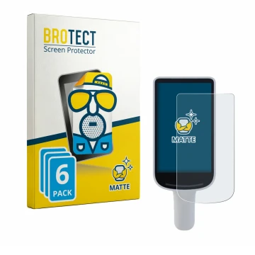 Parte frontal de un envase de producto con el logotipo de la marca BROTECT. Al lado se muestra el dispositivo Datalogic Joya S