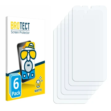 Parte frontal de un envase de producto con el logotipo de la marca BROTECT. Al lado está el protector de pantalla correspondie