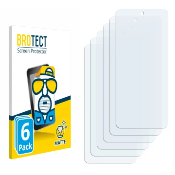 Parte frontal de un envase de producto con el logotipo de la marca BROTECT. Al lado está el protector de pantalla correspondie
