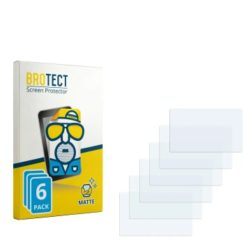 Parte frontal de un envase de producto con el logotipo de la marca BROTECT. Al lado está el protector de pantalla correspondie