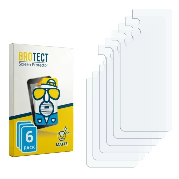 Parte frontal de un envase de producto con el logotipo de la marca BROTECT. Al lado está el protector de pantalla correspondie