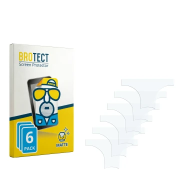 Parte frontal de un envase de producto con el logotipo de la marca BROTECT. Al lado está el protector de pantalla correspondie