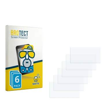 Parte frontal de un envase de producto con el logotipo de la marca BROTECT. Al lado está el protector de pantalla correspondie