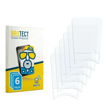 Parte frontal de un envase de producto con el logotipo de la marca BROTECT. Al lado está el protector de pantalla correspondie