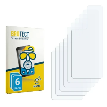Parte frontal de un envase de producto con el logotipo de la marca BROTECT. Al lado está el protector de pantalla correspondie