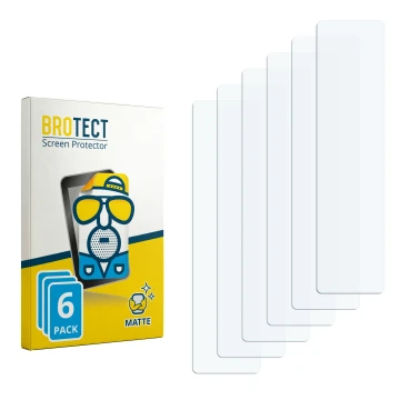 Parte frontal de un envase de producto con el logotipo de la marca BROTECT. Al lado está el protector de pantalla correspondie