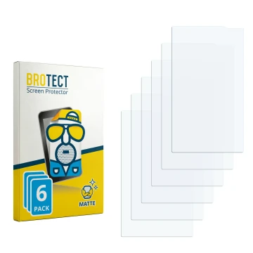 Parte frontal de un envase de producto con el logotipo de la marca BROTECT. Al lado está el protector de pantalla correspondie