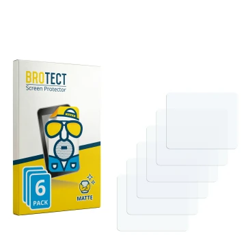 Parte frontal de un envase de producto con el logotipo de la marca BROTECT. Al lado está el protector de pantalla correspondie