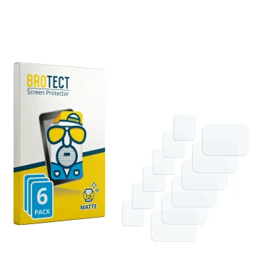 Parte frontal de un envase de producto con el logotipo de la marca BROTECT. Al lado está el protector de pantalla correspondie