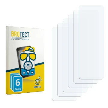 Parte frontal de un envase de producto con el logotipo de la marca BROTECT. Al lado está el protector de pantalla correspondie