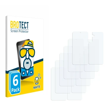 Parte frontal de un envase de producto con el logotipo de la marca BROTECT. Al lado está el protector de pantalla correspondie