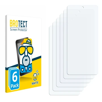 Parte frontal de un envase de producto con el logotipo de la marca BROTECT. Al lado está el protector de pantalla correspondie