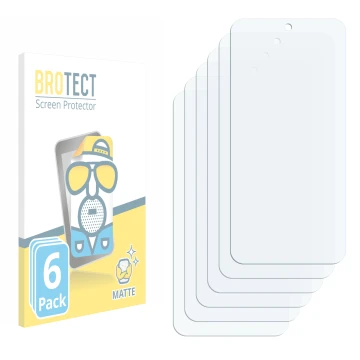 Parte frontal de un envase de producto con el logotipo de la marca BROTECT. Al lado está el protector de pantalla correspondie