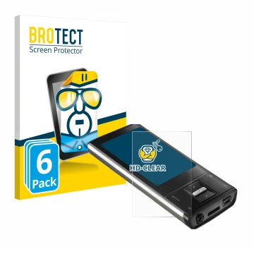 Parte frontal de un envase de producto con el logotipo de la marca BROTECT. Al lado se muestra el dispositivo Intenso Video Sh