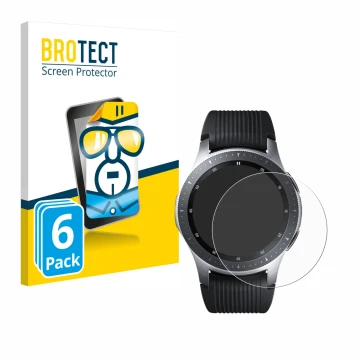 Parte frontal de un envase de producto con el logotipo de la marca BROTECT. Al lado se muestra el dispositivo Samsung Galaxy W