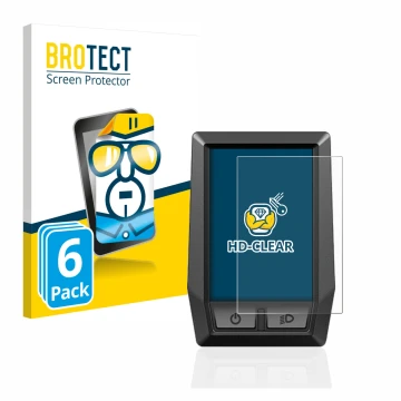 Parte frontal de un envase de producto con el logotipo de la marca BROTECT. Al lado se muestra el dispositivo Bosch Kiox con s