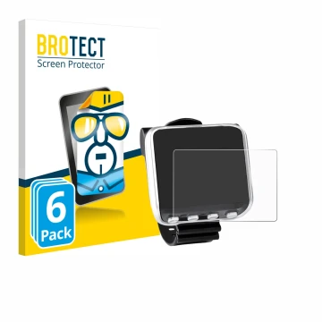 Parte frontal de un envase de producto con el logotipo de la marca BROTECT. Al lado se muestra el dispositivo Mares Genius con