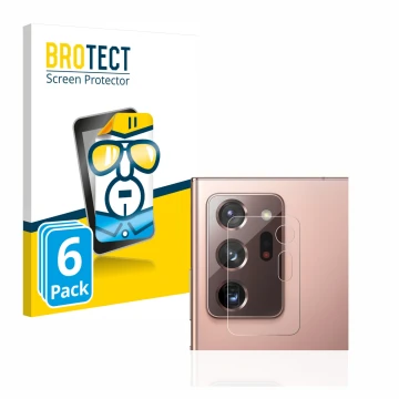Parte frontal de un envase de producto con el logotipo de la marca BROTECT. Al lado se muestra el dispositivo Samsung Galaxy N