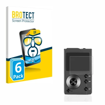 Parte frontal de un envase de producto con el logotipo de la marca BROTECT. Al lado se muestra el dispositivo Surfans F20 con 