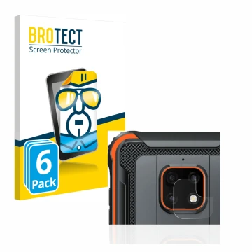 Parte frontal de un envase de producto con el logotipo de la marca BROTECT. Al lado se muestra el dispositivo Blackview BV4900