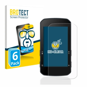 Parte frontal de un envase de producto con el logotipo de la marca BROTECT. Al lado se muestra el dispositivo Bryton Rider 750