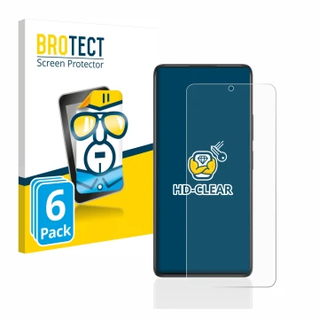 Parte frontal de un envase de producto con el logotipo de la marca BROTECT. Al lado se muestra el dispositivo Xiaomi Redmi Not