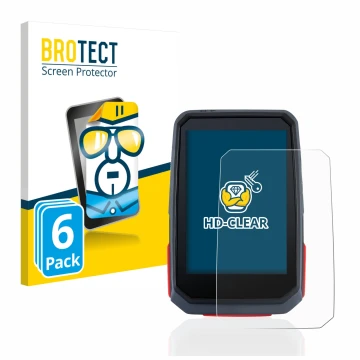 Parte frontal de un envase de producto con el logotipo de la marca BROTECT. Al lado se muestra el dispositivo Sigma ROX 4.0 co