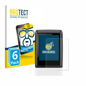 Parte frontal de un envase de producto con el logotipo de la marca BROTECT. Al lado se muestra el dispositivo Bosch Kiox 300 c