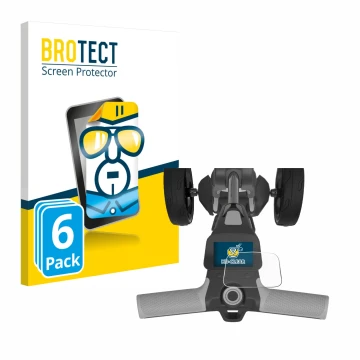 Parte frontal de un envase de producto con el logotipo de la marca BROTECT. Al lado se muestra el dispositivo PowaKaddy FX5 2.
