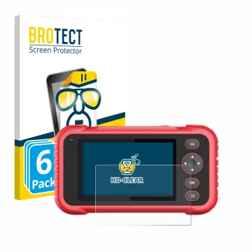 Parte frontal de un envase de producto con el logotipo de la marca BROTECT. Al lado se muestra el dispositivo Launch CRP 123 /