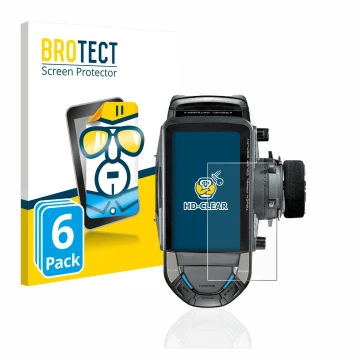 Parte frontal de un envase de producto con el logotipo de la marca BROTECT. Al lado se muestra el dispositivo Futaba 10PX con 