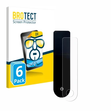 Parte frontal de un envase de producto con el logotipo de la marca BROTECT. Al lado se muestra el dispositivo Xiaomi Mi 3 E-Sc