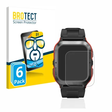 Parte frontal de un envase de producto con el logotipo de la marca BROTECT. Al lado se muestra el dispositivo Kospet Tank M2 c